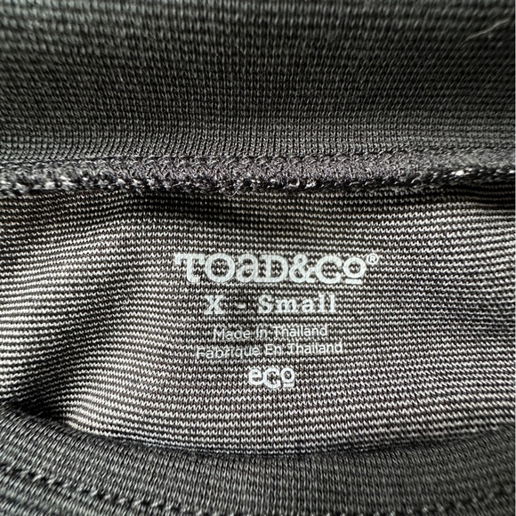 TOAD & CO | NWOT BLACK NIXI DRESS 3/4 SLEEVE ZIPPER POCKET | SIZE: EXTRA SMALL - Picture 9 of 9